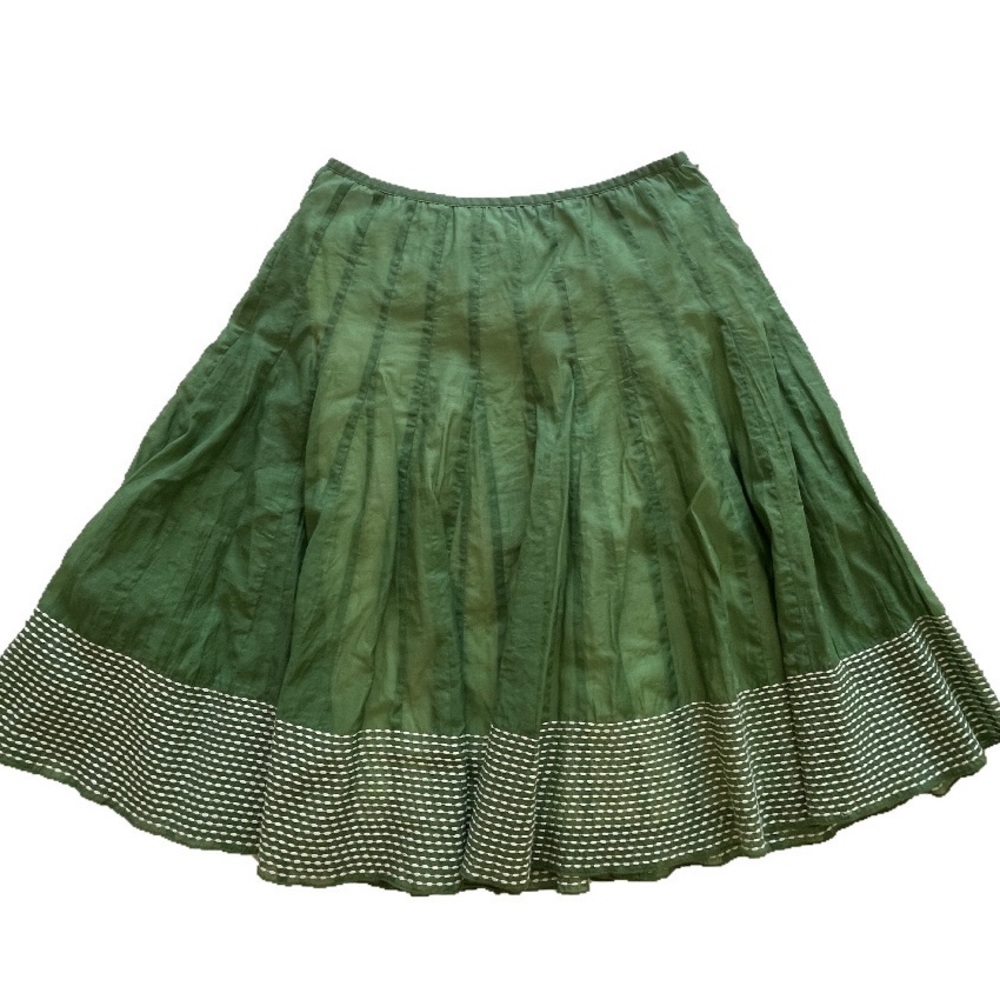 Anthropologie Green Skirt - Picture 3 of 12